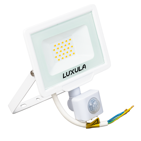 2er Pack LED-Fluter mit Bewegungsmelder, 20 W, 4000 K (neutralweiß), 2000 lm, weiß, IP65.