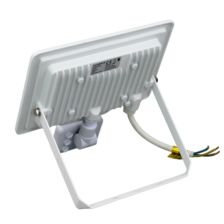 LED-Fluter mit Bewegungsmelder, 30 W, 3000 K (warmweiß), 3000 lm, weiß, IP65.