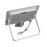 LED-Fluter mit Bewegungsmelder, 50 W, 3000 K (warmweiß), 5000 lm, weiß, IP65.