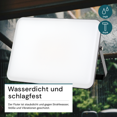 LED-Fluter mit Schnellverbinder, rahmenloses Design, 20 W, 4000 K (neutralweiß), 2000 lm, IP65