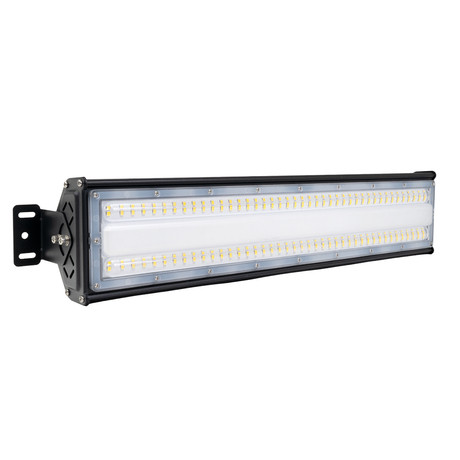 5er Pack LED-Hallenleuchte, linear, 100 W, 12000 lm, 5000 K (neutralweiß), IP65, EPISTAR LED, schwarz