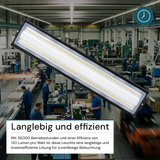 2er Pack LED-Hallenleuchte, linear, 50 W, 6000 lm, 5000 K (neutralweiß), IP65, EPISTAR LED, schwarz