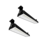 2er Pack LED-Hallenleuchte, linear, 100 W, 12000 lm, 5000 K (neutralweiß), IP65, EPISTAR LED, schwarz.