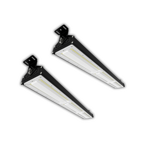 2er Pack LED-Hallenleuchte, linear, 150 W, 18000 lm, 5000 K (neutralweiß), IP65, EPISTAR LED, schwarz.