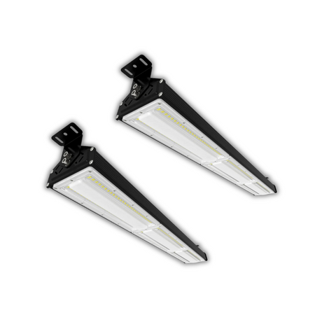 2er Pack LED-Hallenleuchte, linear, 150 W, 18000 lm, 5000 K (neutralweiß), IP65, EPISTAR LED, schwarz.