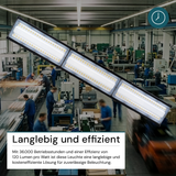 LED-Hallenleuchte, linear, 150 W, 18000 lm, 5000 K (neutralweiß), IP65, EPISTAR LED, schwarz
