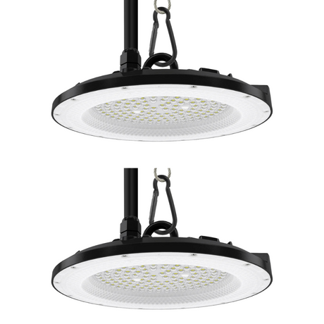 2er Pack LED-HighBay, UFO, 150 W, 15000 lm, 5000 K (neutralweiß), IP65, EPISTAR.