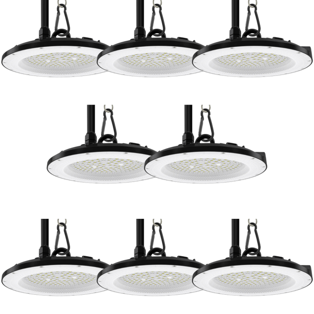 8er Pack LED-HighBay, UFO, 200 W, 20000 lm, 5000 K (neutralweiß), IP65, EPISTAR.