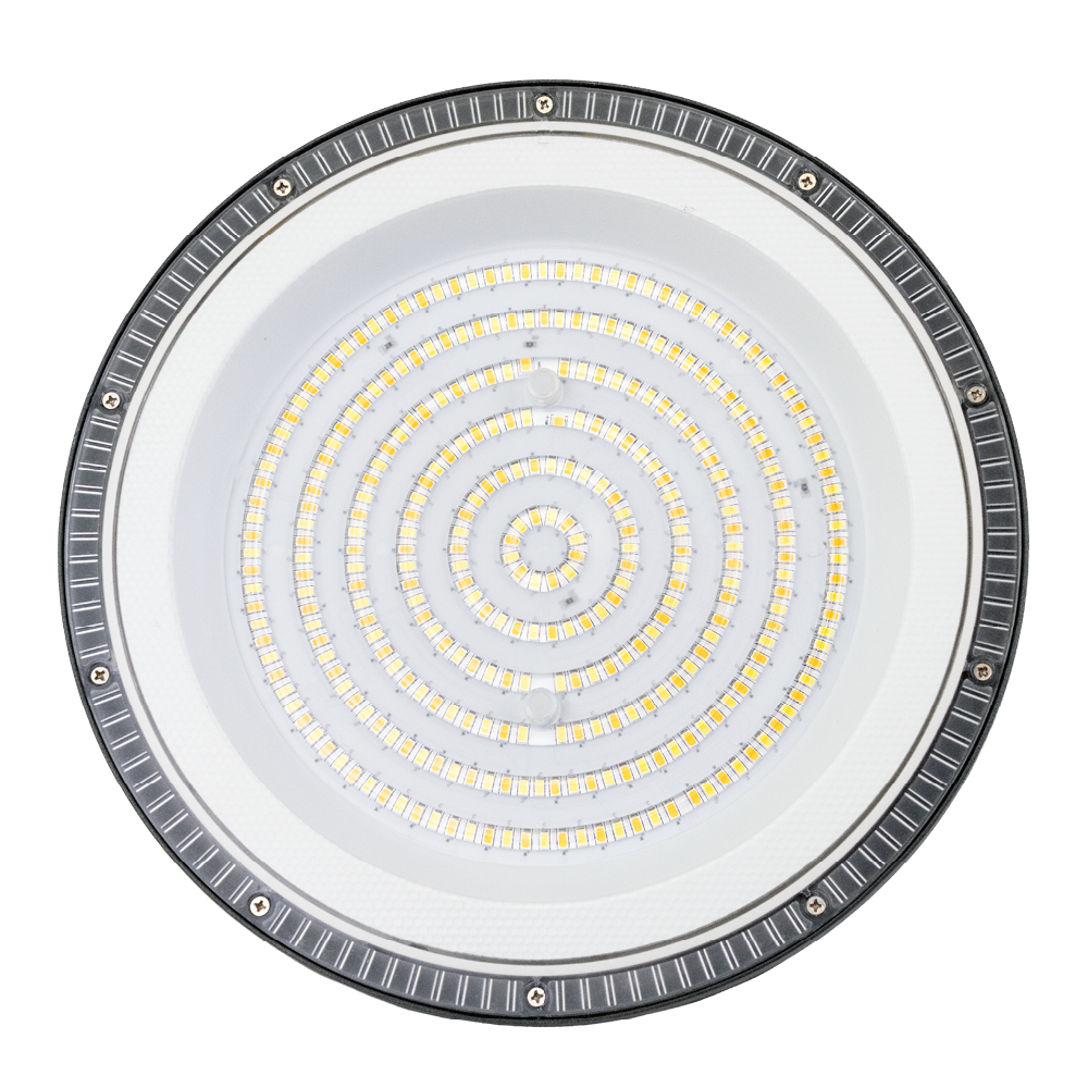 LED-HighBay, UFO, grau, 100 W, 10000 lm, CCT 3000-6500 K (warm-, neutral-, kaltweiß), IP65