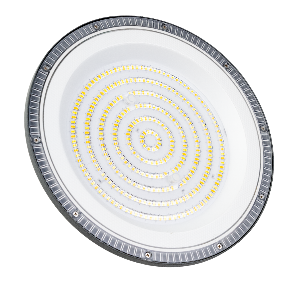 LED-HighBay, UFO, grau, 200 W, 20000 lm, CCT 3000-6500 K (warm-, neutral-, kaltweiß), IP65