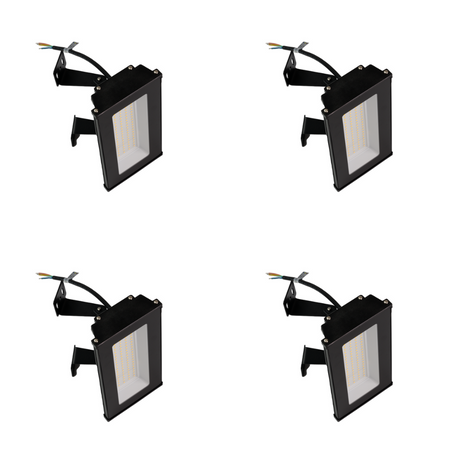 4er Pack LED-Hallenleuchte, linear, 50 W, 5000 lm, 4000 K (neutralweiß), IP65, schwarz.