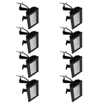 8er Pack LED-Hallenleuchte, linear, 50 W, 5000 lm, 4000 K (neutralweiß), IP65, schwarz.