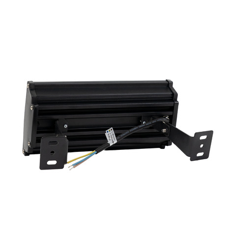LED-Highbay linear, 50 W / 5000 lm (100 lm/W), 4000 K (neutralweiß), schlagfester LED Hallentiefstrahler IP65, schwarz