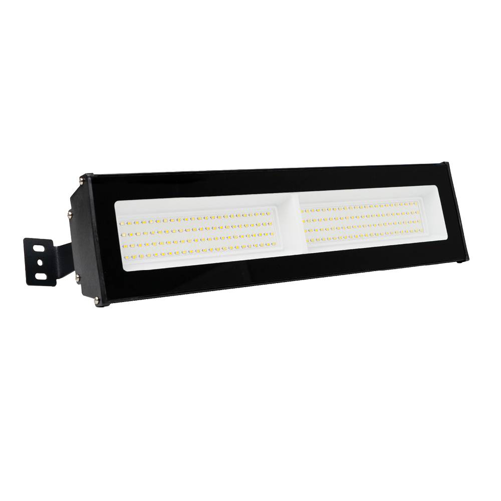 10er Pack LED-Hallenleuchte, linear, 100 W, 10000 lm, 4000 K (neutralweiß), IP65, schwarz