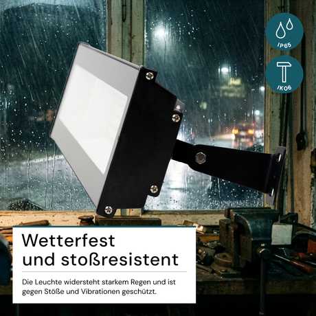 6er Pack LED-Hallenleuchte, linear, 200 W, 20000 lm, 4000 K (neutralweiß), IP65, schwarz