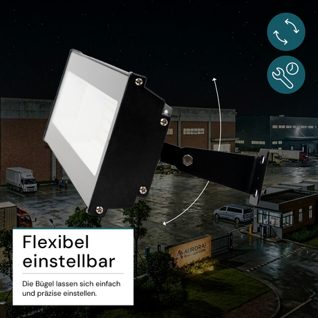 6er Pack LED-Hallenleuchte, linear, 150 W, 15000 lm, 4000 K (neutralweiß), IP65, schwarz