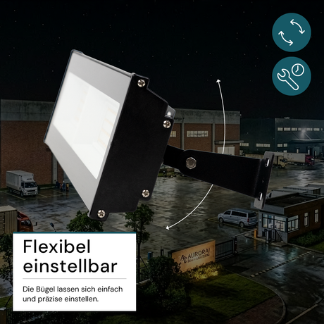 6er Pack LED-Hallenleuchte, linear, 200 W, 20000 lm, 4000 K (neutralweiß), IP65, schwarz
