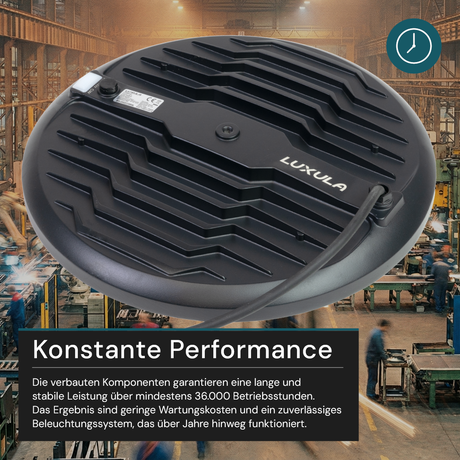 2er Pack LED-HighBay, UFO, 200 W, 20000 lm, CCT 3000-6500 K (warm-, neutral-, kaltweiß), IP65, EPISTAR