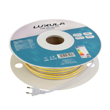COB LED-Streifen, 50 m, grünes Licht, IP65-wassergeschützt, 288 LED/m, 220 V AC, EU-Stecker, 10 W/m, kürzbar und erweiterbar, Außen/Innen