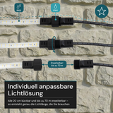 LED-Streifen, Baustrahler, 15 m, grünes Licht, IP65-wassergeschützt, 180 LED/m, 220 V AC, EU-Stecker, Lichtbandtrommel, kürzbar und erweiterbar, Außen/Innen