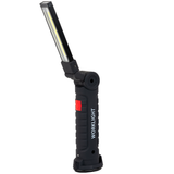 LED-Arbeitsleuchte mit Akku, 5 Lichtmodi, 14 cm, mit Magnet und Haken, USB-aufladbar, drehbare Taschenlampe, Inspektionsleuchte.