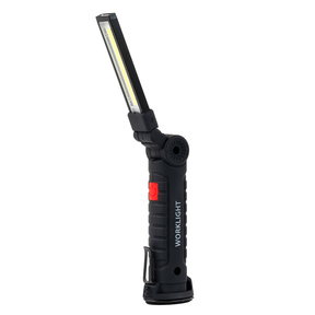 LED-Arbeitsleuchte mit Akku, 5 Lichtmodi, 11 cm, mit Magnet und Haken, USB-aufladbar, drehbare Taschenlampe, Inspektionsleuchte.