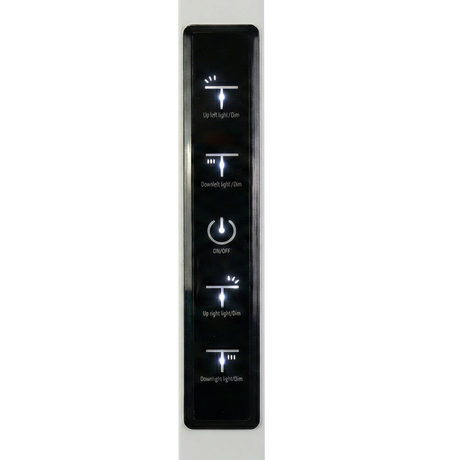 LED-Büro-Stehleuchte, Up/Down, UGR<16, CRI98, dimmbar, 90 W, 1940 x 40 x 2040 mm, 5000 lm, weiß