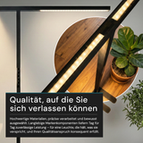 LED-Büro-Stehleuchte, Up/Down, UGR<16, CRI98, dimmbar, 90 W, 1940 x 40 x 2040 mm, 5000 lm, schwarz