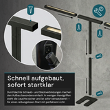 LED-Büro-Stehleuchte, Up/Down, UGR<16, CRI98, dimmbar, 90 W, 1940 x 40 x 2040 mm, 5000 lm, schwarz