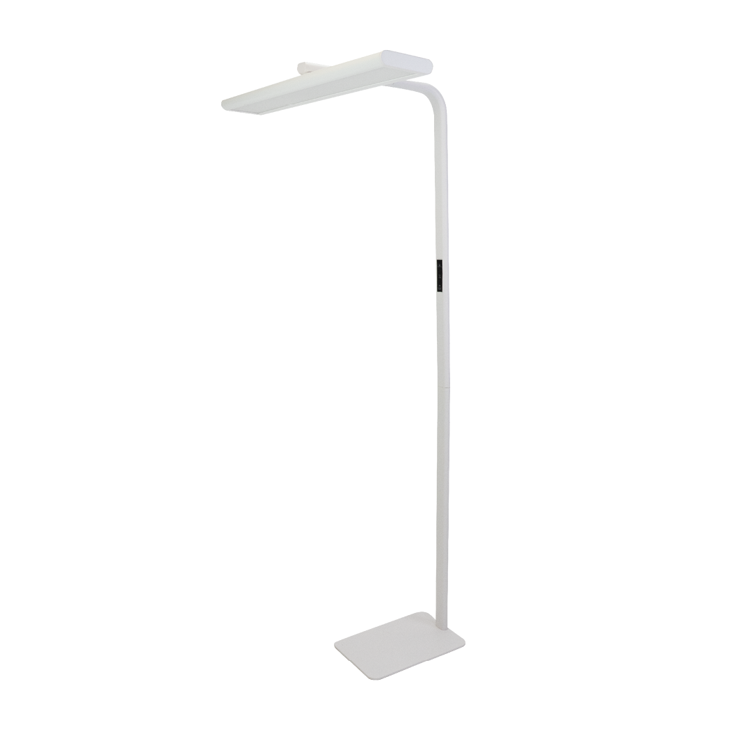 LED-Büro-Stehleuchte, Up/Down, UGR<16, CRI98, dimmbar, 60 W, 1887 x 840 x 370 mm, 3500 lm, weiß