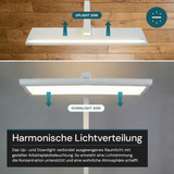 LED-Büro-Stehleuchte, Up/Down, UGR<16, CRI98, dimmbar, 60 W, 1887 x 840 x 370 mm, 3500 lm, weiß