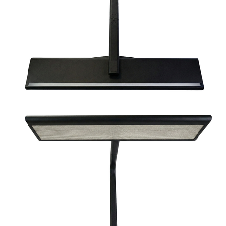 LED-Büro-Stehleuchte, Up/Down, UGR<16, CRI98, dimmbar, 60 W, 1700 x 840 x 250 mm, 3500 lm, schwarz