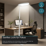 LED-Büro-Stehleuchte, Up/Down, 110 W, 8.000 lm, 4.000 K, weiß, UGR<16, dimmbar