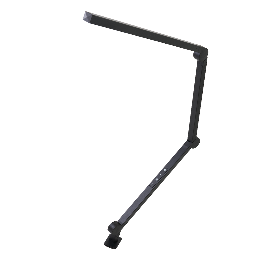 LED-Schreibtischlampe mit Clip, in Schwarz, dimmbar, 5 Farbtemperaturstufen, 10 W, 450 lm, klemm- und verstellbare Monitorlampe