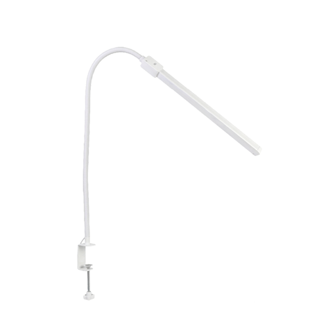 LED-Schreibtischlampe, Doppelkopf, in Weiß, dimmbar, 5 Farbtemperaturstufen, 18 W, 1100 lm, klemm- und voll verstellbare Monitor-/Tischlampe mit kotaktlosem Ein-/Ausschaltssensor