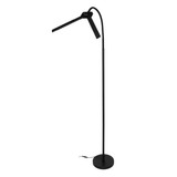 LED-Stehlampe- und Schreibtischlampe, Doppelkopf, in Schwarz, dimmbar, 5 Farbtemperaturstufen, 18 W, 1100 lm, voll verstellbare Monitor-/Tischlampe mit kontaktlosem Ein-/Ausschalt-Sensor.