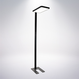 LED Büro-Stehleuchte, Up/Down, in Schwarz, 100 W, 7000 lm, 4000 K (neutralweiß), UGR<16, CRI98, dimmbar, RG0, Bridgelux LED