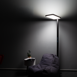 LED Büro-Stehleuchte, Up/Down, in Schwarz, 100 W, 7000 lm, 4000 K (neutralweiß), UGR<16, CRI98, dimmbar, RG0, Bridgelux LED