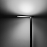 LED Büro-Stehleuchte, Up/Down, in Schwarz, 100 W, 7000 lm, 4000 K (neutralweiß), UGR<16, CRI98, dimmbar, RG0, Bridgelux LED