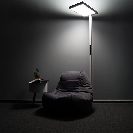 2er Pack LED Büro-Stehleuchte, Up/Down, weiß, 100 W, 7000 lm, 4000 K (neutralweiß), UGR<16, CRI98, dimmbar, RG0, Bridgelux LED, Arbeitsplatzleuchte