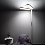 LED Büro-Stehleuchte DUO Line, Up/Down, weiß, 120 W, 8500 lm, 4000 K (neutralweiß), UGR<16 blendfrei, CRI98, dimmbar, RG0, Arbeitsplatzleuchte