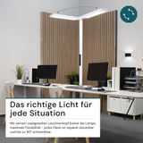 LED Büro-Stehleuchte DUO Line, Up/Down, weiß, 120 W, 8500 lm, 4000 K (neutralweiß), UGR<16 blendfrei, CRI98, dimmbar, RG0, Arbeitsplatzleuchte