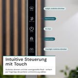 LED Büro-Stehleuchte, Up/Down, in Grau, 100 W, 7000 lm, 4000 K (neutralweiß), UGR<16, CRI98, dimmbar, RG0, Bridgelux LED, Arbeitsplatzleuchte.