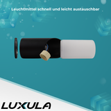 2er-Pack Moderne Wandleuchte, Innen/Außen, schwarz, GU10 Fassung, IP54, Aluminium.