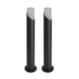 2er-Pack Moderne Wegeleuchte, schwarz, GU10 Fassung, IP54, Aluminium, mit Erdspieß, Höhe 52 cm.