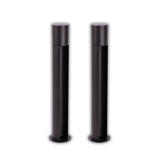 2er-Pack Edle Wegeleuchte, schwarz, GU10 Fassung, IP44, Aluminium, mit Erdspieß, Höhe 60 cm.