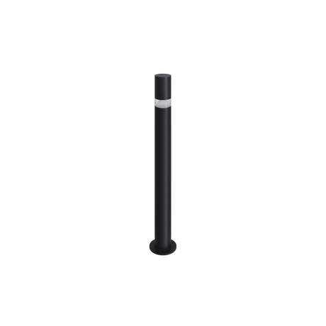 Wegeleuchte mit 360° Lichtkegel, schwarz, GU10 Fassung, IP44, Aluminium, mit Erdspieß, Höhe 63 cm.