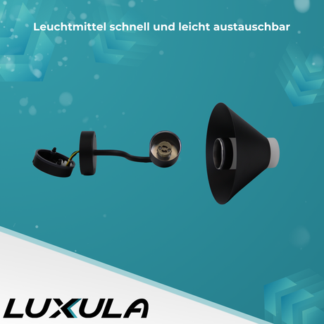 2er-Pack Stillvolle Wandleuchte, Innen/Außen, schwarz, GU10 Fassung, IP54, Aluminium.