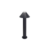 Stilvolle Wegeleuchte, schwarz, GU10 Fassung, IP44, Aluminium, mit Erdspieß, Höhe 60 cm.