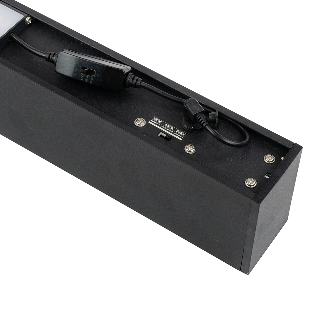 6er-Pack LED Büro-/Tresenleuchte Up&Down, schwarz, 120 cm, 30 W, 3600 lm, UGR<19, 3000-6500 K (CCT), LIFUD Netzteil, erweiterbar, Aluminium.